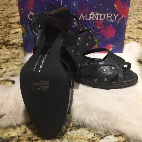 Chinese Laundry Suzana Women’s Black Leather upper sandal NEW in BOX Most Sizes - Picture 6 of 7